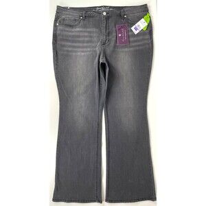 NWT Gloria Vanderbilt Midrise Bootcut Jeans Black Women's Size 16 ~ 38Wx32L (J3)